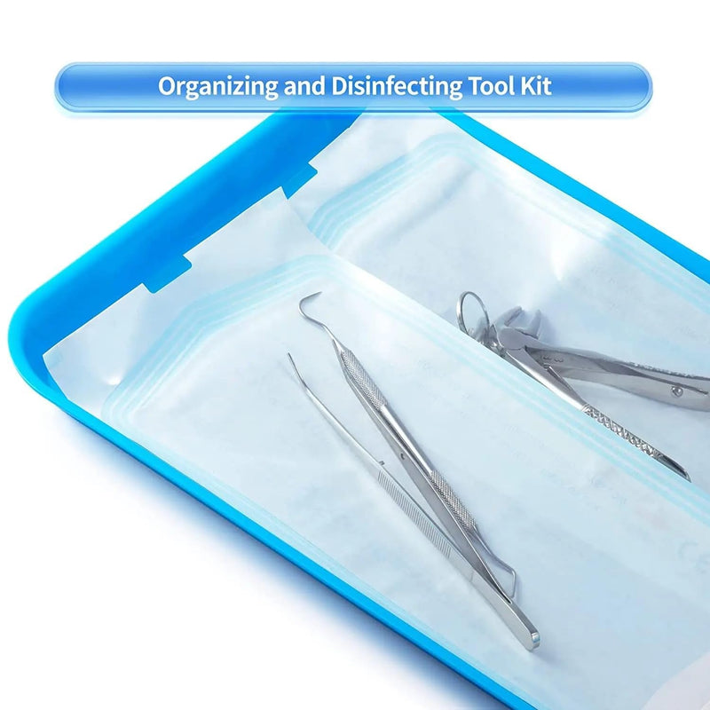 Yuelong 200PCS Self Sealing Sterilization Pouch Bags Autoclave Sterilizer Bags Pouch for Nail Tools Grade Paper Disposable Dental Tattoo Accessories Tool Storage Bag (5.25" x 10") 5.25" x 10" - BeesActive Australia
