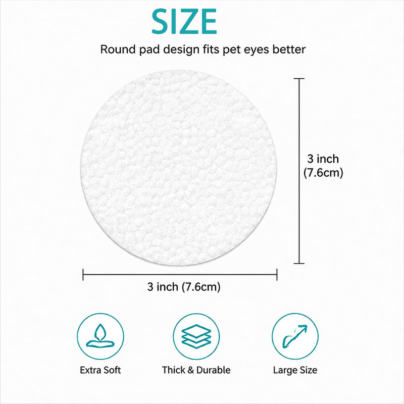 25 Pcs 100% Plastic-Free Biodegradable Pet Eye Wipes, Compostable Tear Stain Cleaning Wipes for Dogs and Cats - Gently Remove Eye Dirt, Secretions, Scabs & Tear Stains (25PCS) 25PCS
