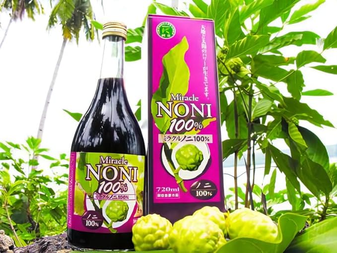 Nnakazen Miracle Noni 100% Noni Fruit, 24.3 fl oz (720 ml), Noni Juice, Aged Fermented, Noni Juice, Wild Noni, No Pesticides, No Fertilizer, Spocoletin - BeesActive Australia