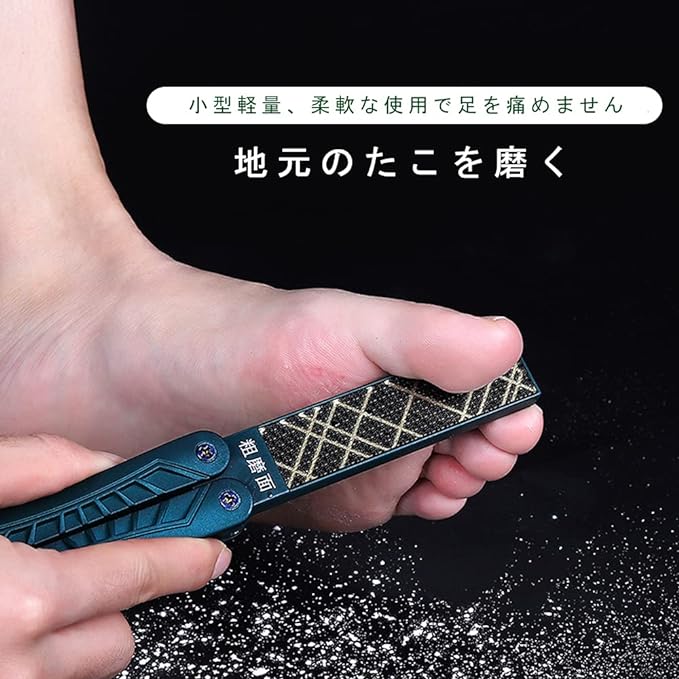 Pumice Stone Foot File, Heel Exfoliator, Nail File - Eiffel Tower Style 180° Foldable, Anti-wrestling, Durable, Unbreakable, Double-Sided Foot File Exfoliating Foot File, Black -  Australia