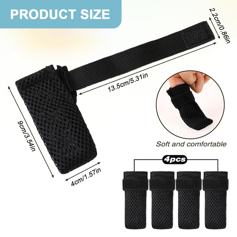 JEYORZY 4pcs Adjustable Mesh Cat Shoes Breathable Cat Paw Protector Cat Boots for Bathing Pets Cutting Nails Checking - BeesActive Australia