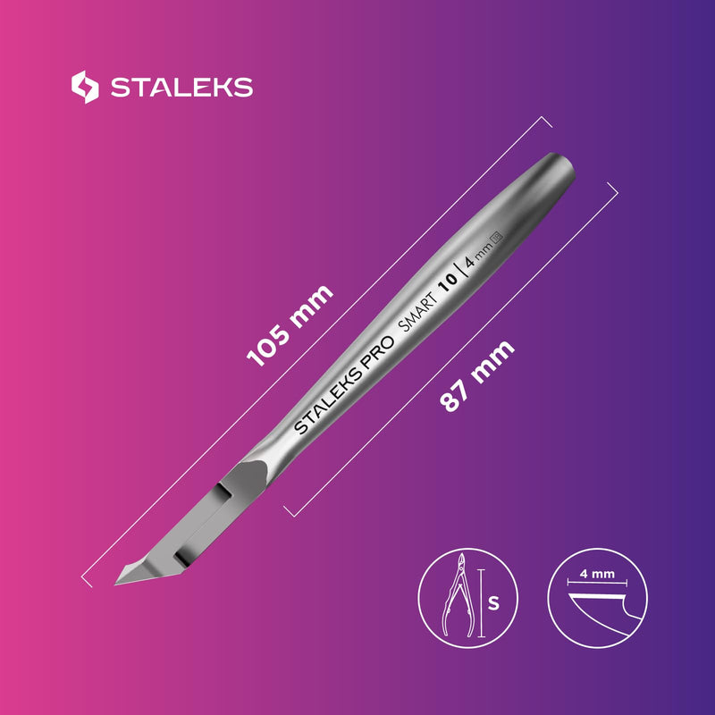 Staleks Pro SMART 10 Cuticle Nippers – 4 mm Blades – Satin Finish – Stainless Steel – Professional Skin Nippers for Classic Manicure & Hardware Use - BeesActive Australia