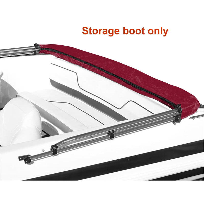 Savvycraft Bimini Top Storage Boot for Wide Square Tube 96"-103" Width Burgundy Color, Waterproof UV Protection Bimini Top Boot Replacement Cover Fits Pontoon Square Tube Pontoon Square Frame 96"-103" W