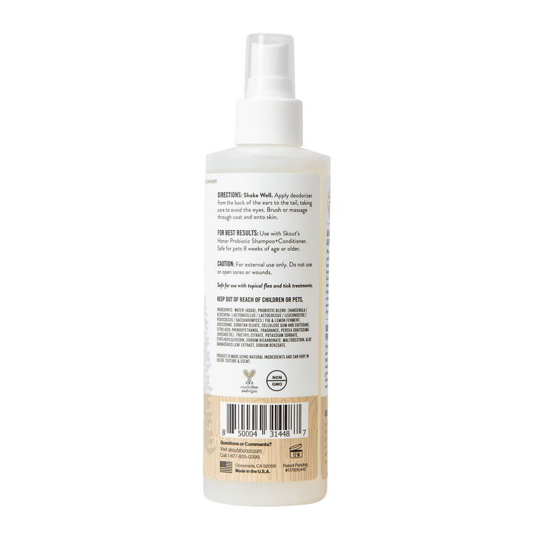 Skout's Honor Pet Deodorizer Spray- Hydrating Daily-Use with Avocado Oil & Omega-3s, Paraben & Sulfate-Free, 97% Natural, 8oz, Dog of The Woods Dog of the Woods - 1-Pack - BeesActive Australia