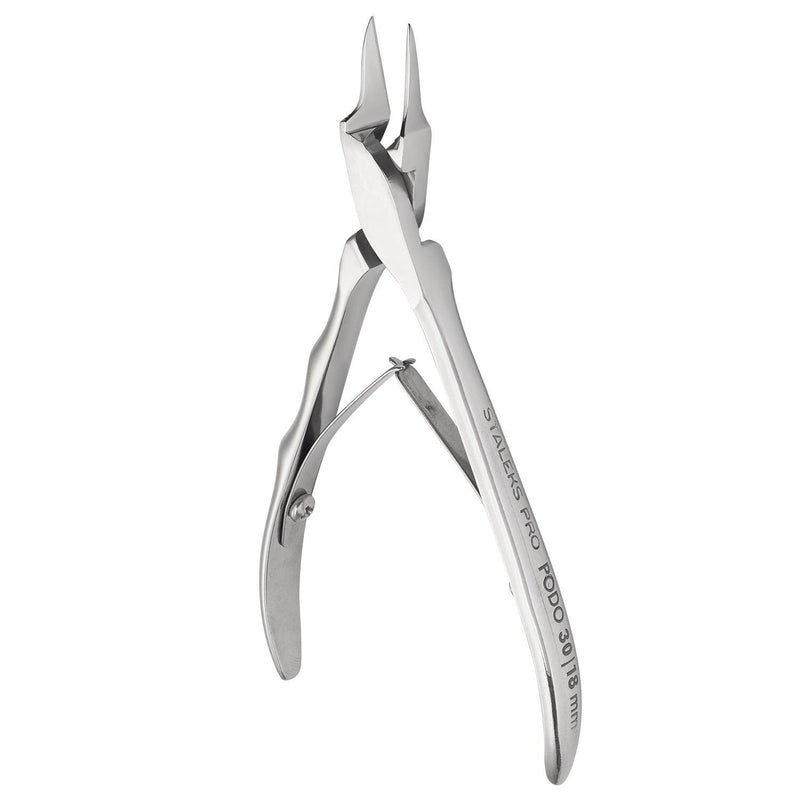 Staleks PODO 30 Podology Nippers for Ingrown Toenails – 18 mm Blades – Narrow Tips with Blunt Ends – Double Spring Design for Medical Pedicure - BeesActive Australia
