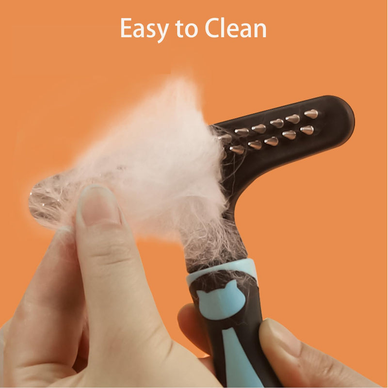 Pet Grooming Brush, Double Row Shedding Dog Grooming Rake for Dogs, Cats, matted, Short,Long Hair Coats - Brush for Shedding - BeesActive Australia