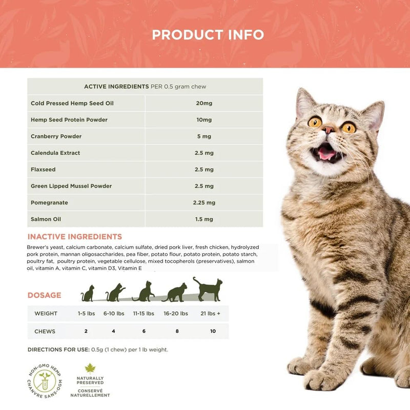 True Leaf Pet Senior Support Chews for Cats, Brown (97702)