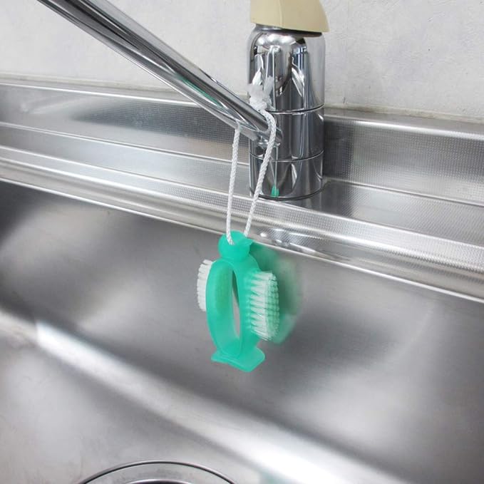 Azuma Industrial Nail Care Penguin Green Nail and Hand Washing Brush Comes with 2 types of brushes, hard and soft, Can be stored upright, Total length 10cm, Made in Japan AZ950G -  Australia