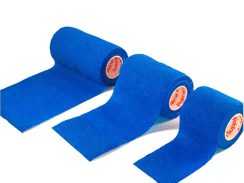 Prairie Horse Supply Vet Wrap Tape Bulk, Self Adherent Wrap Tape Self Adhering Stick Bandage, Self Grip Roll 2 inches Wide x 15 Feet Long 6 Rolls - Blue - BeesActive Australia