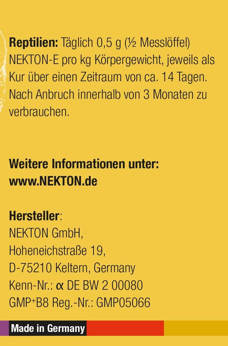 NEKTON-E | Vitamin E preparation for breeding birds and reptiles | Made in Germany (140g) 140 g (pack of 1) - BeesActive Australia