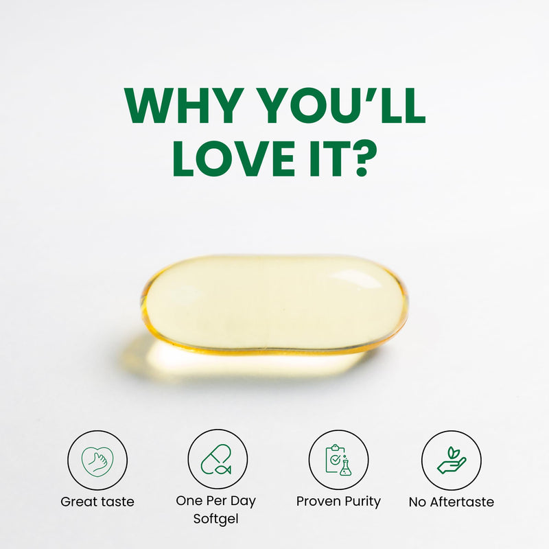 Zaytun Halal Fish Oil 1200mg Omega-3, Premium EPA/DHA, One Per Day, Daily Wellness Support, 4 Months Supply, Lemon Flavor, Keto Friendly, Gluten Free