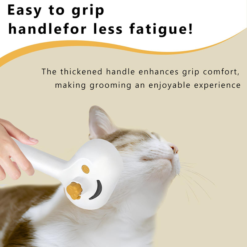 Cat Steam Brush, Cat Brushes for Indoor Cats, 3 In 1 Cat Hair Brush for Effective Hair Removal, Cat Brush for Shedding for Long & Short Haired Cats & Dogs - BeesActive Australia