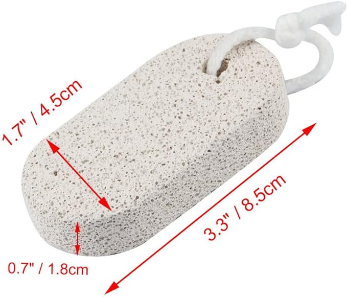 uxcell Natural Pumice Stone Oval Foot Sanding File Foot Heel Callus Remover Professional Foot Pedicure Tool Exfoliating Stone Foot Scrubber for Hard Cracked Skin - BeesActive Australia