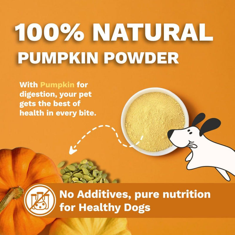 Pumpkin Powder for Dogs (260g) | Pumpkin Puree for Dogs | Fibre Supplement For Loose Stools Digestion, Weight Management & Immune Health | 100% Natural Ingredients | Poki Pet Care 260g (Pack of 1)