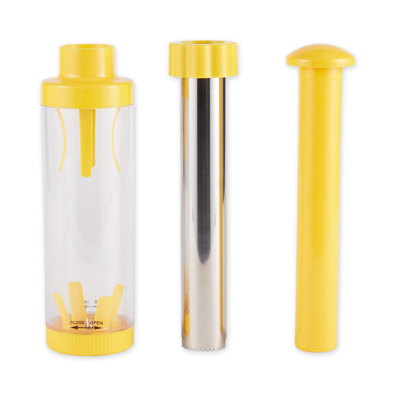 RSVP International Yellow Deluxe Corn Stripper, 10.5" | Quickly Remove Kernels from the Cob | No Splatters or Mess | Dishwasher Safe - BeesActive Australia