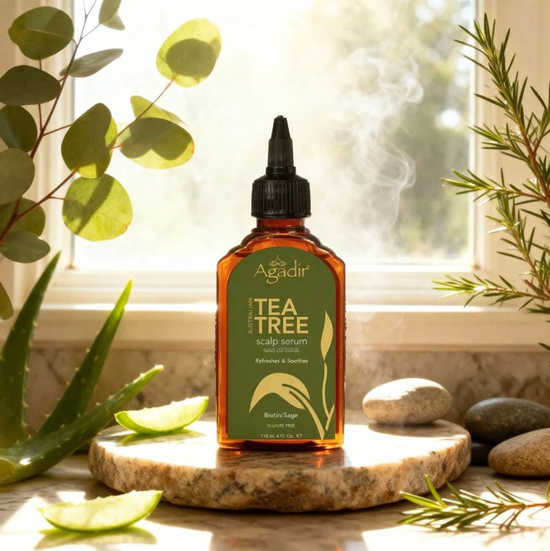 Agadir Australian Tea Tree Scalp Serum with Biotin and Sage, Sulfate Free, 4 fl oz