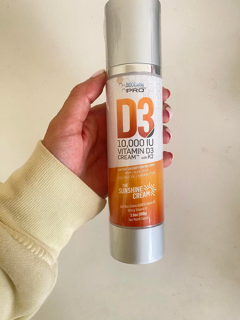 All Natural Vitamin D3 10000IU Vitamin D Cream Maximum Strength Vitamin K2 | Fight Vitamin D Deficiency Naturally, with & Olive Leaf Extract, Three Month Supply, Safe & Effective (10,000IU, 3.6oz) 3.6 Ounce (Pack of 1) 10,000IU