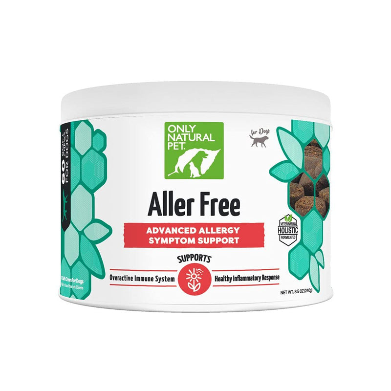 ONLY NATURAL PET AllerFree Advanced Allergy Support for Dogs w/Quercetin & Probiotics - Immune, Respiratory, Skin & Coat Health - Itchy Paws & Licking - Bacon-Flavored 60 Soft Chewable 60 Count (Pack of 1)
