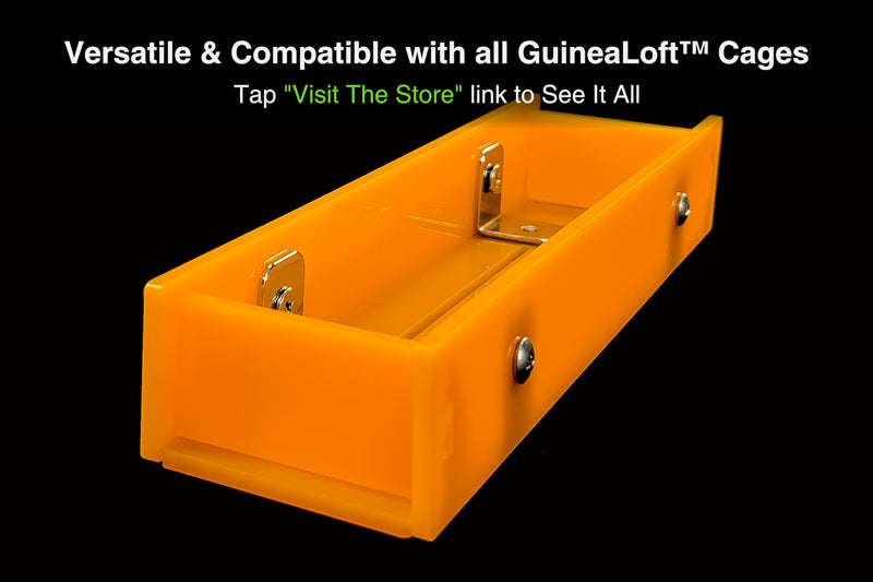 GuineaLoft™ Food Feeder Yellow - Say Goodbye to Traditional Bowls! Ultimate Feeder for Small Pets Like Guinea Pigs, Rabbits and Chinchillas. Designed & Made by Seasoned Owners - GuineaLoft Exclusive - BeesActive Australia