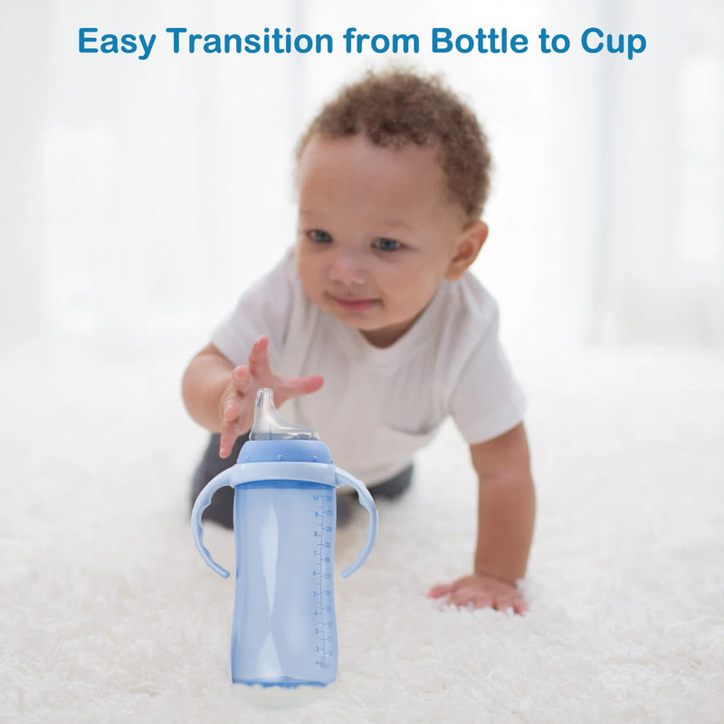 8Pack Replacement Silicone Spout Compatible with NUK, Soft Spout Replacement for NUK Active and Learner Cups, Easy Transition from Bottle to Cup, No Spill for Sippy Cup Nipples