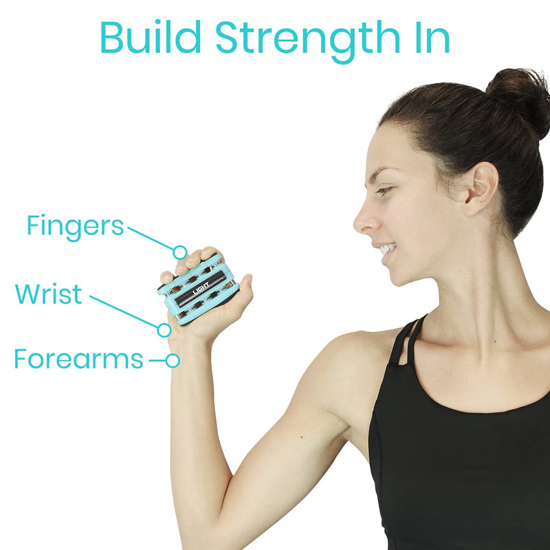 Finger Strengthener by Vive (3 Pack) Hand Grip Equipment for Guitar, Musicians, Rock Climbing & Therapy - Gripper with Exercise Guide for Strengthening Muscles