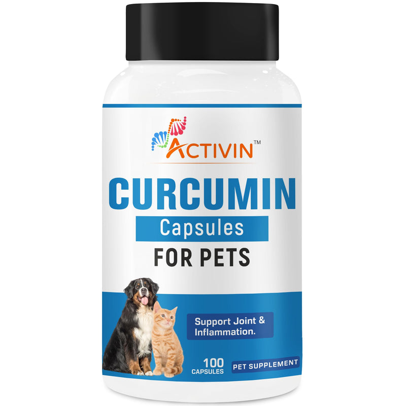 Curcumin Capsules for Dogs and Cats | Supports Antioxidant & Inflammatory Balance | Veterinary Supplement | 100 Capsules