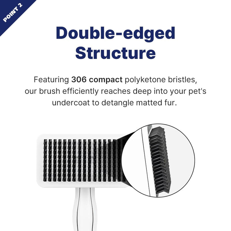 [PETHROOM] Healing Slicker Brush | Pet Brush | Dogs & Cats | Goldendoodle Brush | Coated Tips for Gentle Grooming | Dog Brush for Shedding | Long-Haired or Curly-Haired Dogs - BeesActive Australia