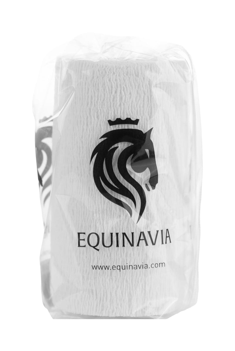 Equinavia 20 Pack Self Adhesive 4 Inch Vet Wraps with Easy-Dispenser Case | Bandages for Horses, Pets, Sports, Tattoo - Black - 20 x 5 yd - White - 20 x 5 yd