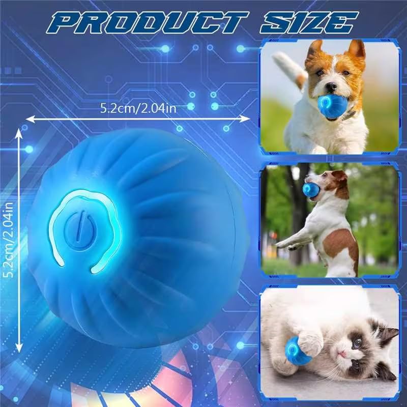 Shaky Ball Toy for Dogs, Shaking Dog Ball, Interactive Dog Ball, Vibrating Ball for Dogs, Automatic Moving Dog Toy Ball for Small Medium Large Dogs, USB Rechargeable (Blue) Blue - BeesActive Australia
