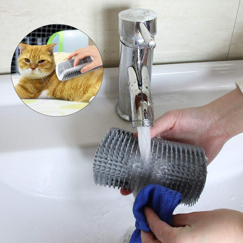 Kitten Self Grooming Massage Brush Wall Corner Brush Tool Cat Toys Self-Cleaning Cat Brush with Catnip Support for Doors Table Walls - BeesActive Australia