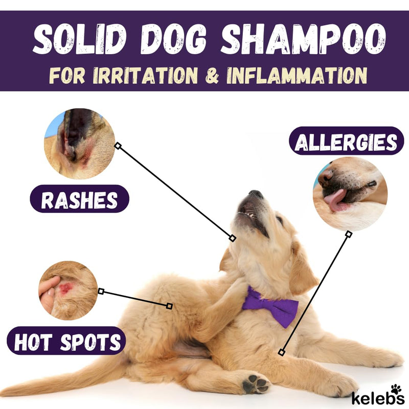 Dog Shampoo | Allergies and itching | Dog Shampoo for Sensitive Skin | All Natural Dog Soap Bar with Lavender Oil & Oatmeal | No Plastic Vegan | 3PCS 3 - PawsPlanet Australia