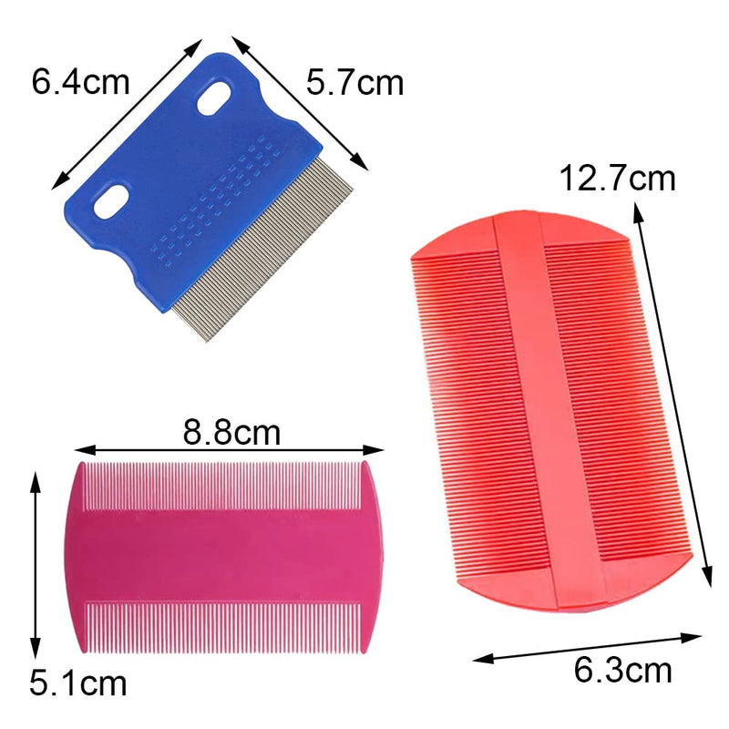 6 Pcs Pet Flea Combs, Dog Cat Combs, Hair Removal Massaging Shell Combs, Pet Combs for Removal Dandruff, Hair Stain(Random Colour) - BeesActive Australia