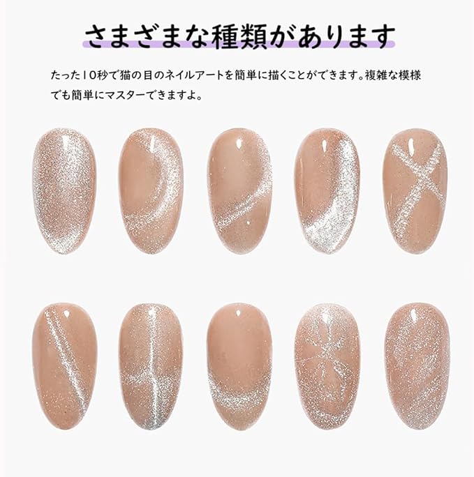 SAMCOS Nail Magnet, Strong Magnetic Type, Nail Tool, 2 Types, Design, Magnet, Nail Art - BeesActive Australia