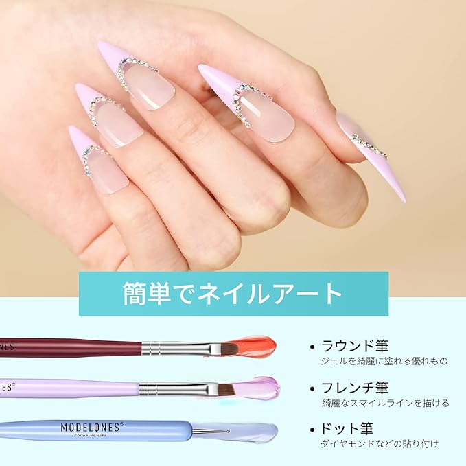 Modelones Nail Brush Set, Nail Brush Set, Gel Nail Brush Set, Nail Art Design Pen Paint Tool, Builder Glue Brush, Nail Art Line Brush, Nail Dot Pen - BeesActive Australia