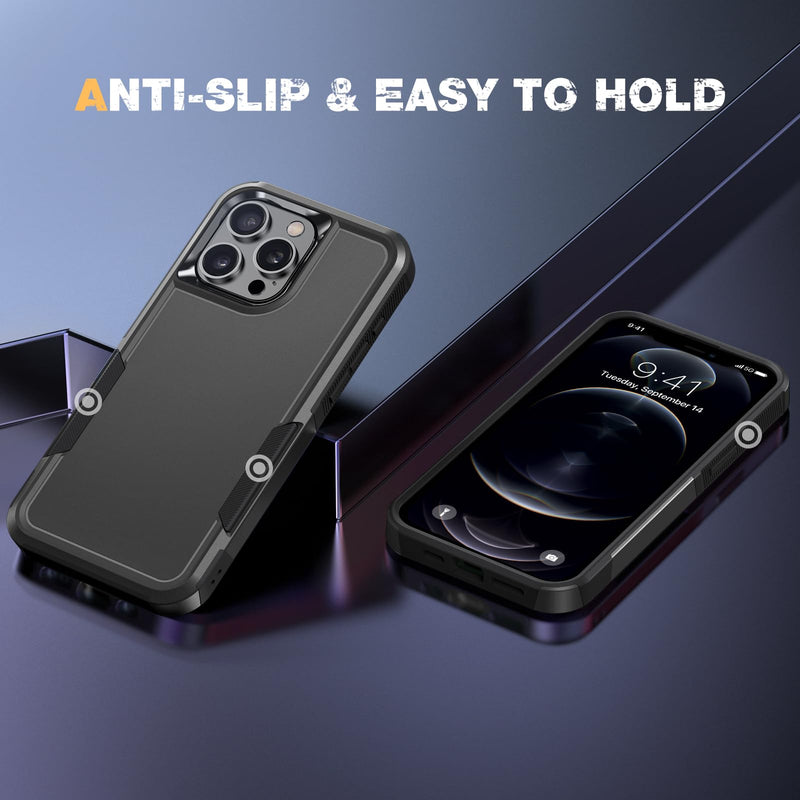 Diaclara Designed for iPhone 12 Pro Max Case, [with Privacy Screen Protector] [Anti Spy] [Military Grade Drop Protection] Heavy Duty Full-Body Shockproof Phone Case, Black iPhone 12 Pro Max 6.7" - BeesActive Australia
