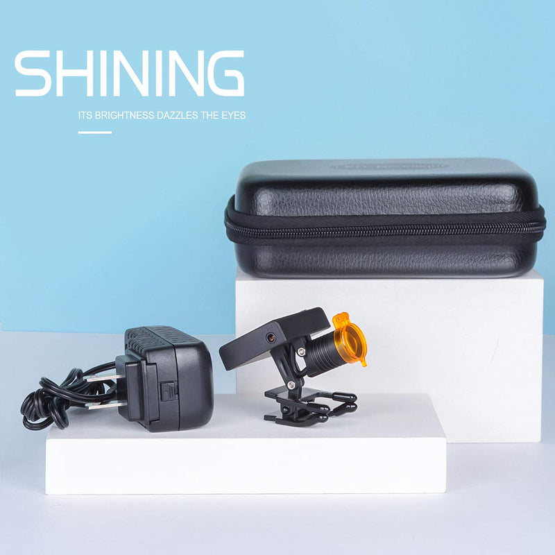 US 3W Light LED Headlamp with Optical Filter,Universal Clip Compatible with All Loupes and Safety Glasses DY-010