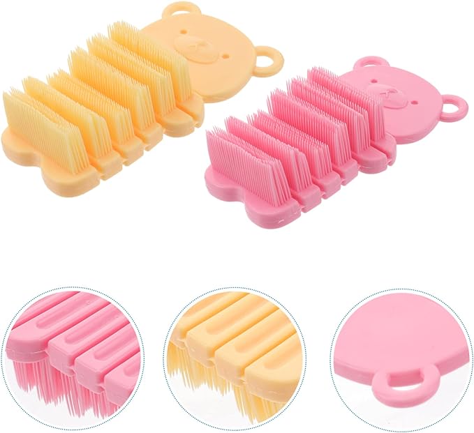 minkissy 2pcs kids hand wash brush pedicure tools baby cleaning tools kids hand scrubber nail brush cleaning hand nail scrub brush nail cleaning brush cup polish - BeesActive Australia