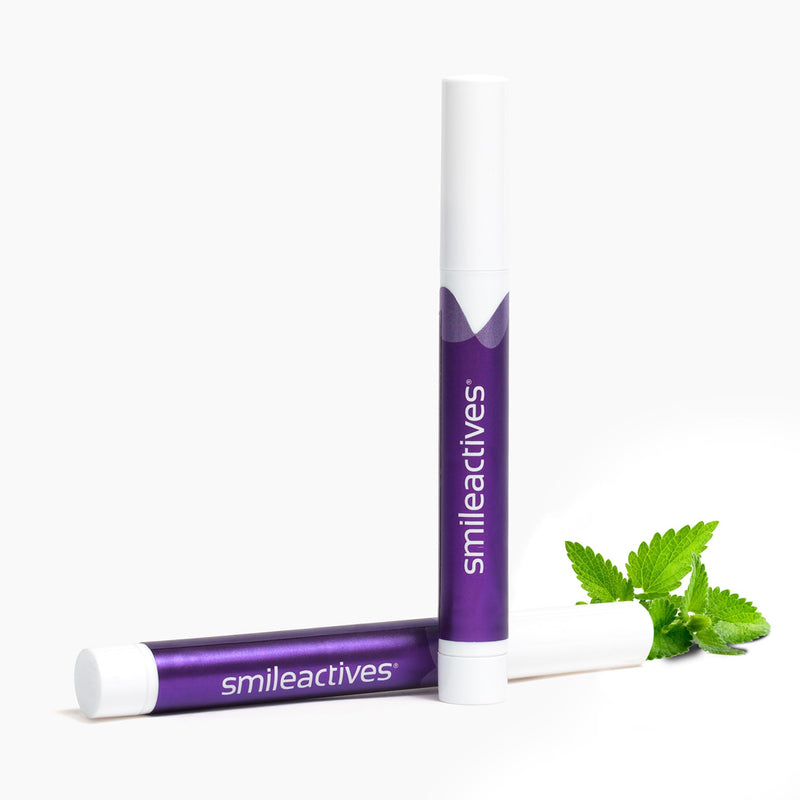 Smileactives Teeth Whitening Pen for White Smile, Fast Tooth Whitener and Stain Remover with Precision Brush Tip, Dental Quality Whitening Gel, Travel Pen, Easy to Use, Ultramint Flavor, 2 Pack - BeesActive Australia
