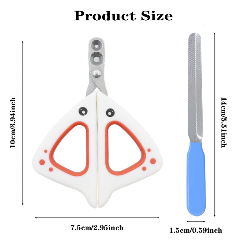 Pack of 6 cat nail scissors set, cat claw scissors with 2 mm and 4 mm holes with file, suitable for small pets such as cats, dogs, hamsters, etc. - BeesActive Australia