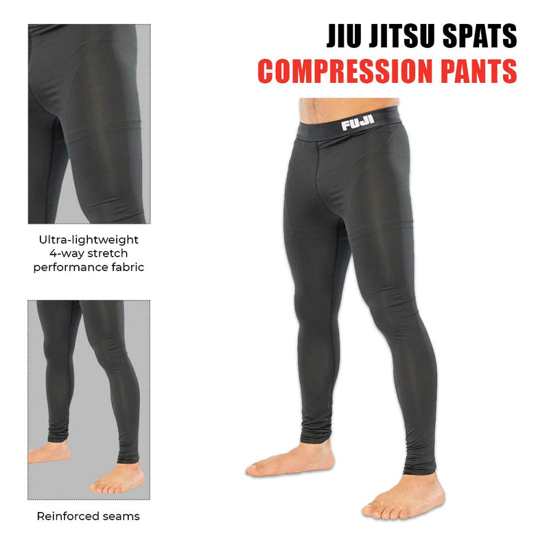 FUJI Baseline V2 Jiu Jitsu Spats Compression Pants 3X-Large Black - BeesActive Australia