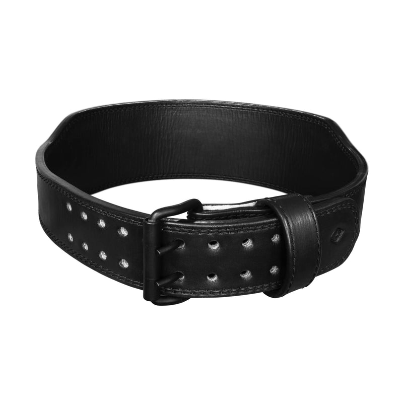 Gymreapers Leather Weightlifting Belt for Bodybuilding, Squatting, Lower Back Support & Back Pain - Real Leather, Adjustable Buckle Sizing - Men Women Black Medium - BeesActive Australia
