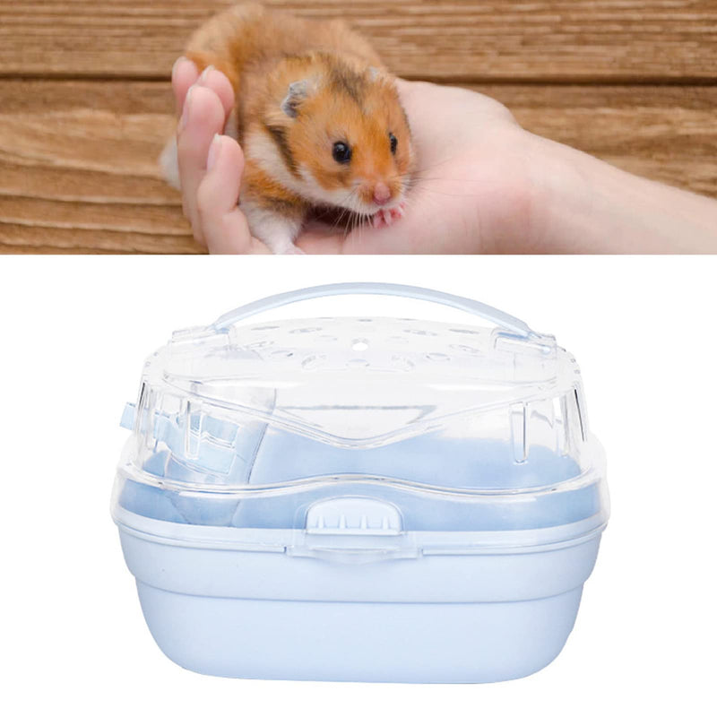 Hamster Transport Box Hamster Carrying Cage Portable Hamster Carrying Bag Small Animal Carrying Bag for Outdoor Travel (Cream Blue) - BeesActive Australia