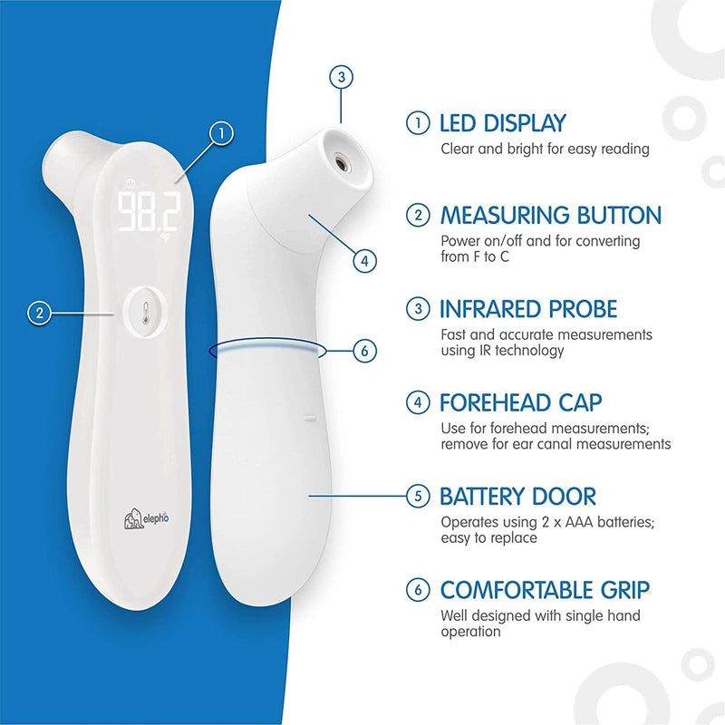 eTherm Infrared Ear & Forehead Thermometer Small - BeesActive Australia