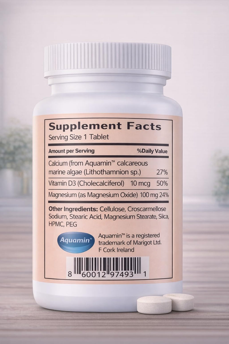 Zinc with Calcium and Magnesium Essential Minerals for Everyday Wellness, 15mg Zinc with 400mg Calcium and 100mg Magnesium 60 Tablets