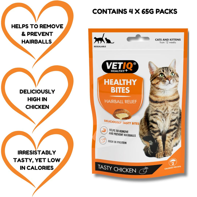 VETIQ Cat & Kitten Wellness Pack – Hairball & Nutrition support, Hairball Relief Bites & Nutri-Vit Plus Paste – High-Calorie Vitamin Supplement & Hairball Treats – Premium Cat Care Gift Set Cat Gift Set