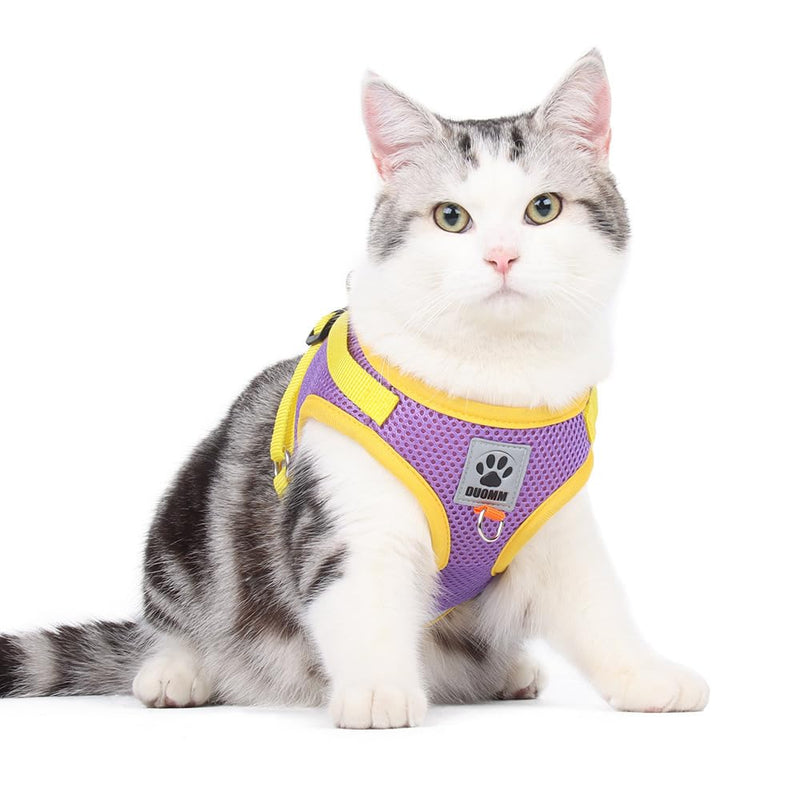 Dog Harness for Small Medium Dogs,No Pull Puppy Harness and Leash Set, Step in Vest Harness for Small Dogs,Adjustable Mesh Dog Harness Puppy Kittens (Purple, XS) Purple - BeesActive Australia