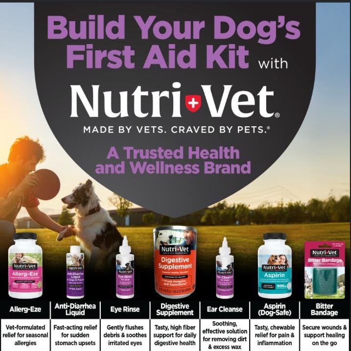 Nutri-Vet Aspirin for Dogs, Dog Aspirin, Pet Essentials, Inflammation Care, Joint Support for Seniors, Arthritis Pain Relief, 300mg per Tablet, Over 50 lbs, 75 Count 300mg for Medium & Large Dogs