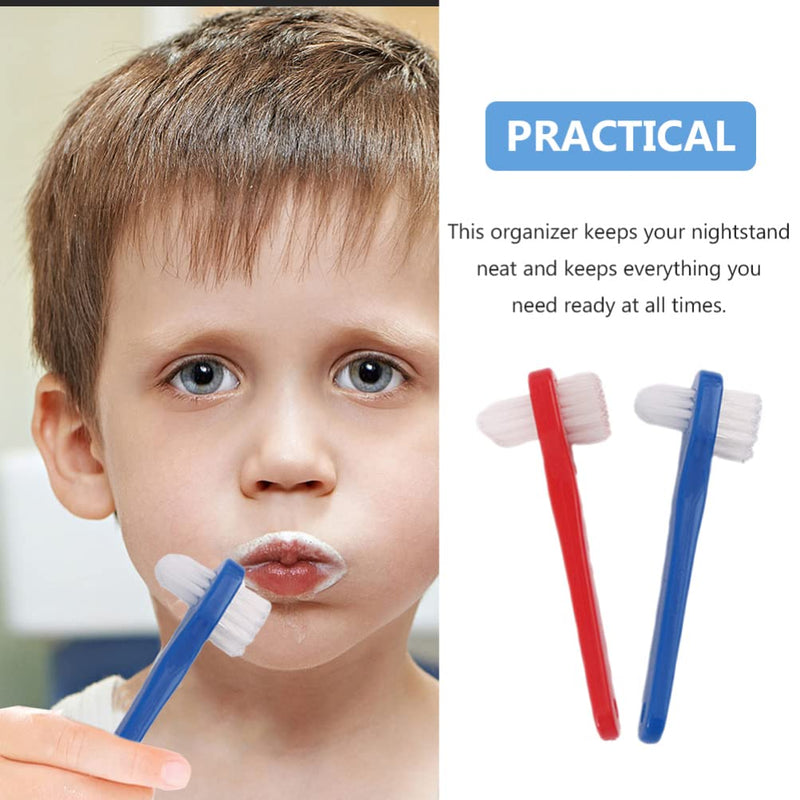 Beavorty 2pcs False Toothbrush Dual Head Denture Brush Denture Brush Toothbrush Denture Toothpaste Toothbrush Cleaner Hard Bulk Toothbrush Denture Care Toothbrush Accessories Comfortable pp - BeesActive Australia