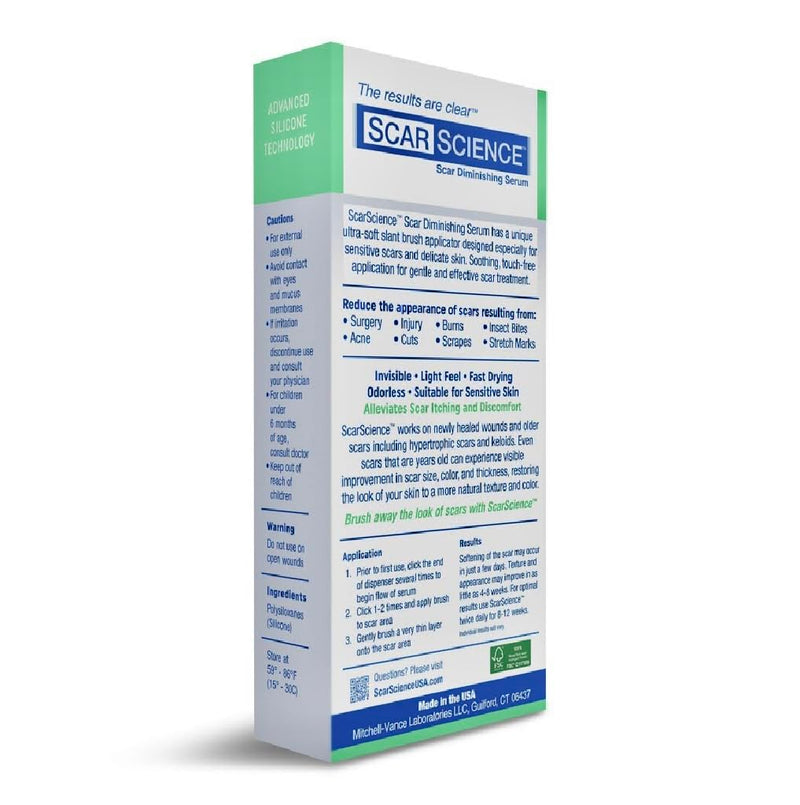 100% Silicone Scar Gel Serum – Ultra-Soft Brush Applicator for Cosmetic Procedures & Facial Peels, Gentle Scar Care for Surgical, Acne, Burn & Keloid Scars – Hypoallergenic & Fragrance Free