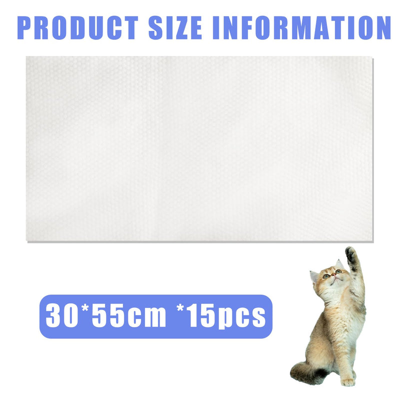 Disposable Pet Bath Towel,15 PCS Portable Pet Grooming Towels,11.8 x 21.6 inch Convenient Pet Cleaning Towel Pet Drying Towels,Absorbent Bath Towel for Small Dog Puppy Cat - PawsPlanet Australia